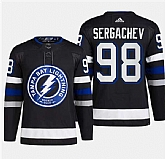 Men's Tampa Bay Lightning #98 Mikhail Sergachev Black 2024 Stadium Series Stitched Jersey Dzhi,baseball caps,new era cap wholesale,wholesale hats